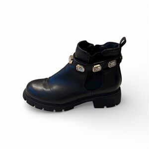 Madden NYC Jeweled Strap Chunky Ankle Boots – Big Girls 6 (Fits Women’s 7.5)